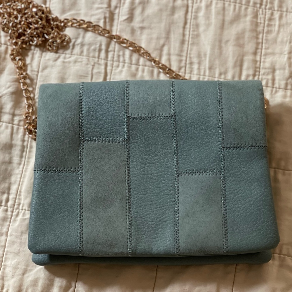 Lauren Conrad Teal Gold Chain Purse